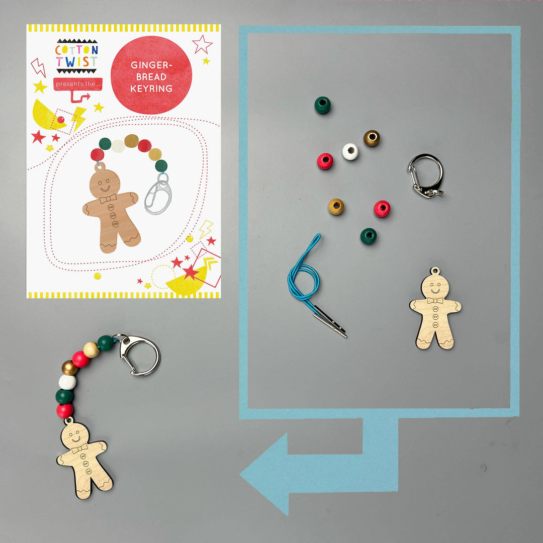 Make Your Own Gingerbread Character Keyring-Crafting-Second Snuggle Preloved