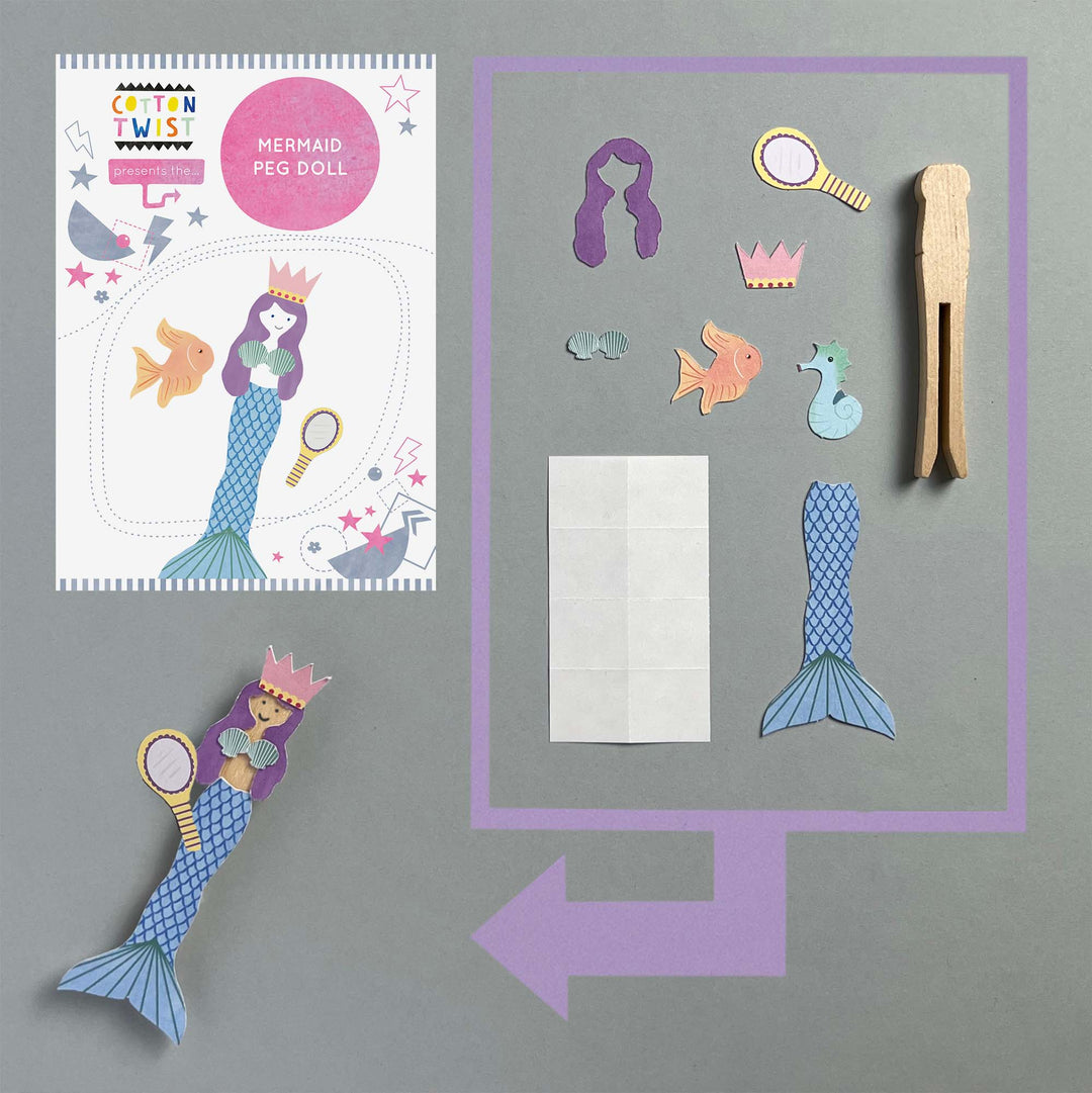 Make Your Own Mermaid Peg Doll-Crafting-Second Snuggle Preloved