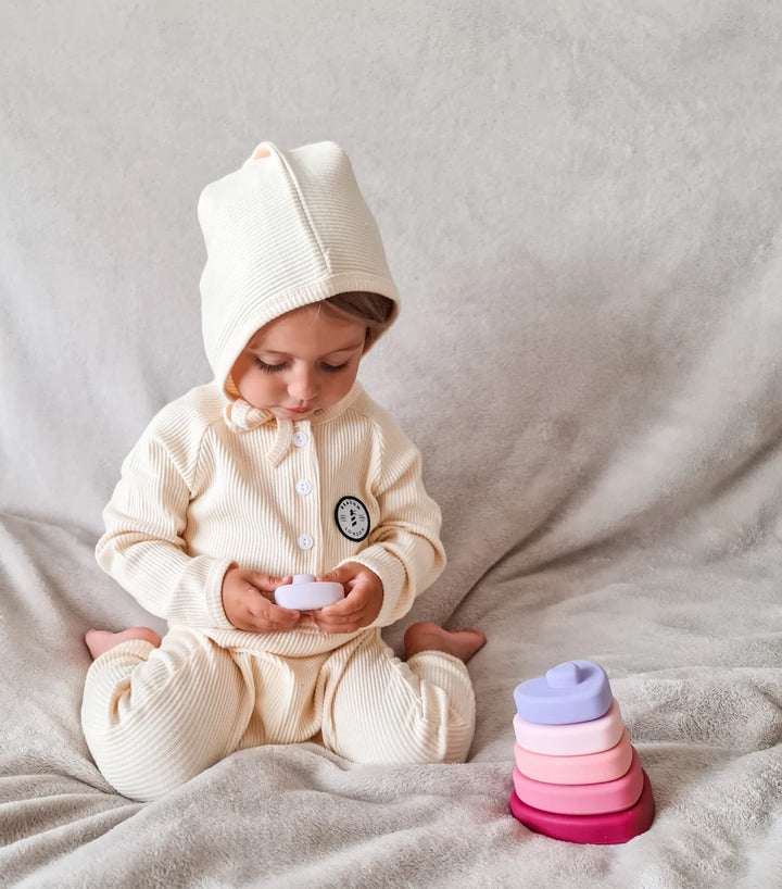 Beacon London Ribbed Romper - Cream-Rompers-Second Snuggle Preloved