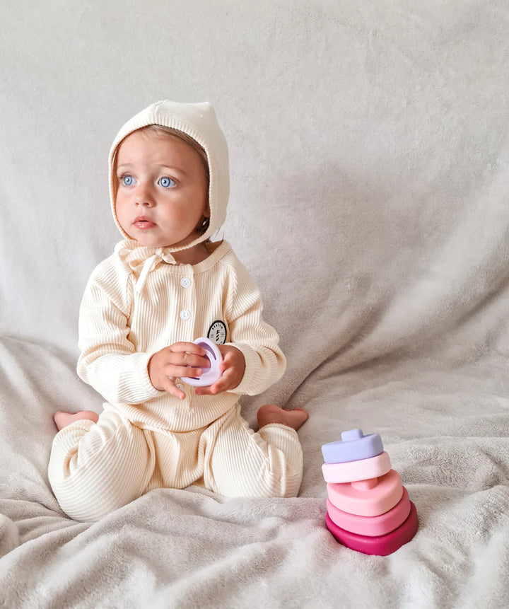 Beacon London Ribbed Romper - Cream-Rompers-Second Snuggle Preloved