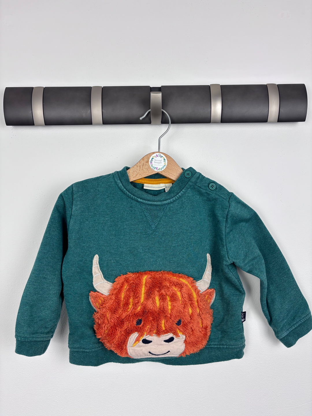 JoJo Maman Bebe Highland Cow Jumper 6-12 Months