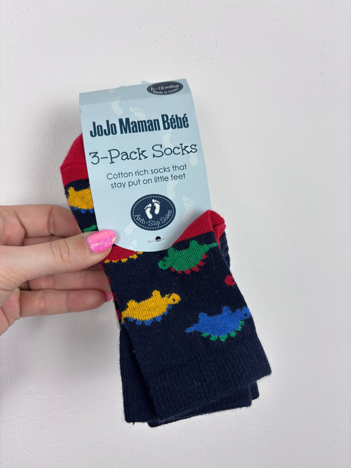 JoJo Maman Bebe Three Pack Socks 6-12 Months-Tights & Socks-Second Snuggle Preloved