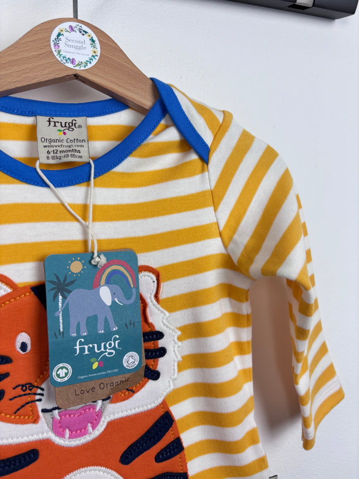 Frugi Tiger Long Sleeve Top 6-12 Months-Tops-Second Snuggle Preloved