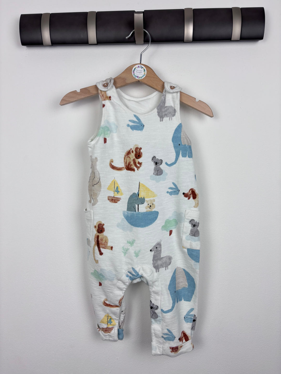 M&S Printed Dungarees 3-6 Months-Dungarees-Second Snuggle Preloved