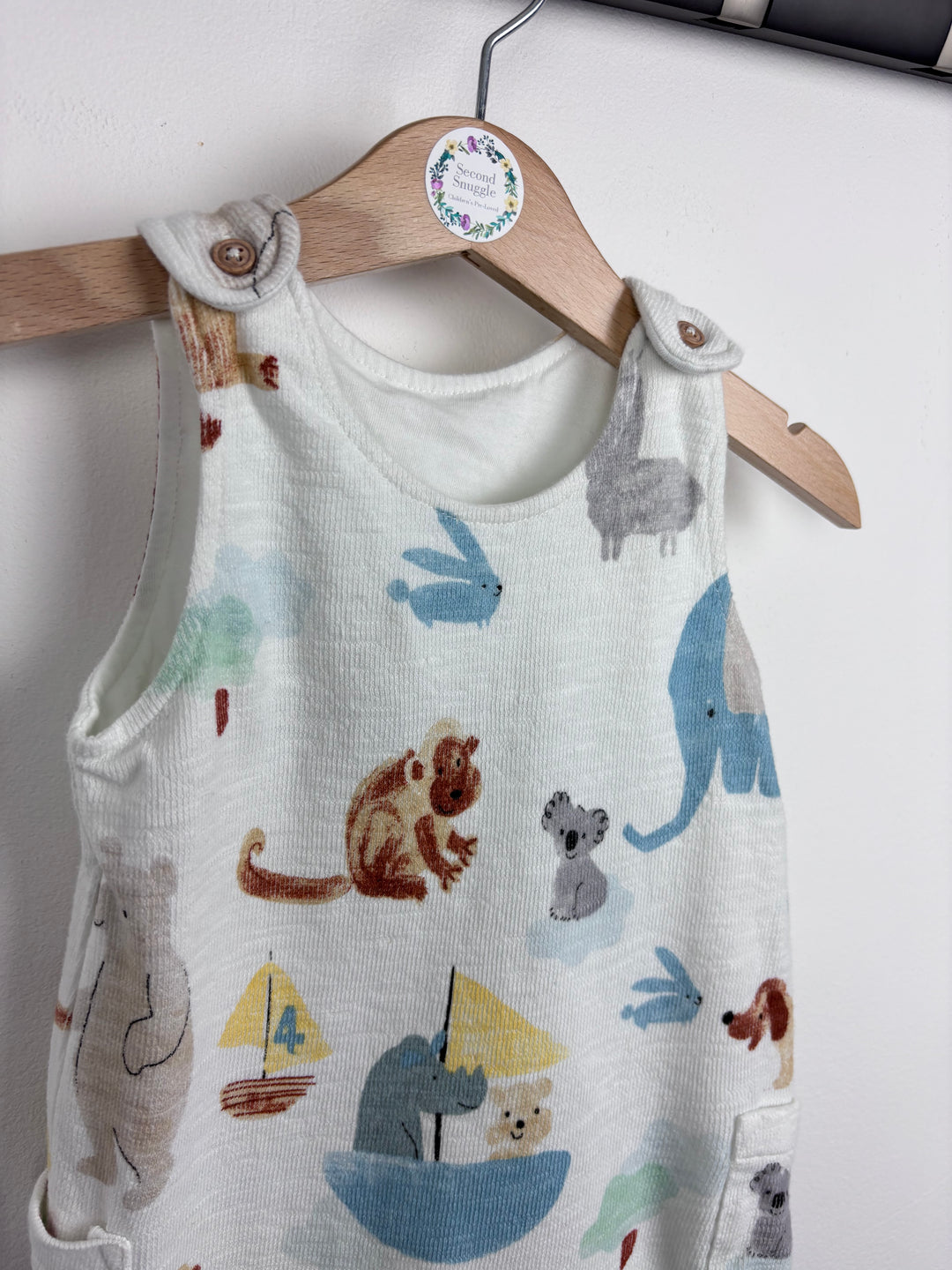 M&S Printed Dungarees 3-6 Months-Dungarees-Second Snuggle Preloved