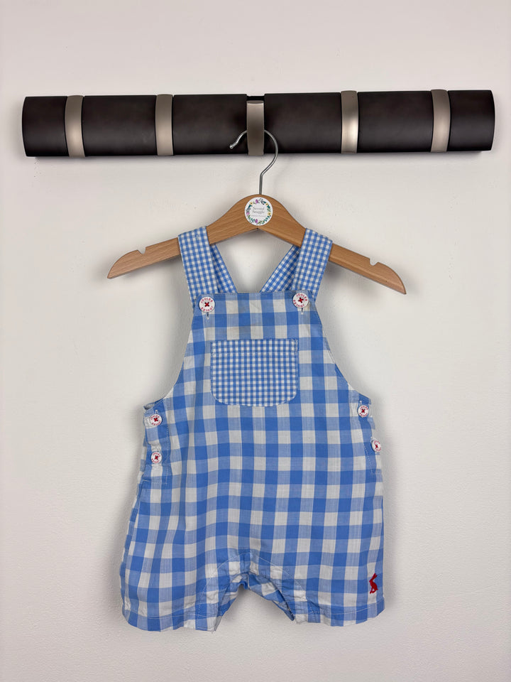 Joules Checked Summer Dungarees 3-6 Months-Dungarees-Second Snuggle Preloved