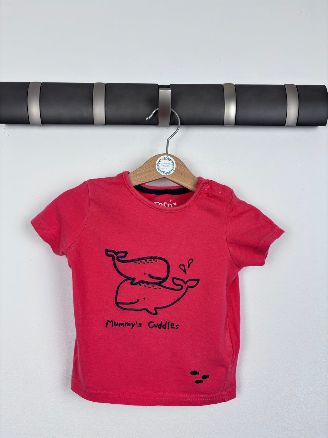 Fred & Flo Red T-shirt 9-12 Months-Tops-Second Snuggle Preloved