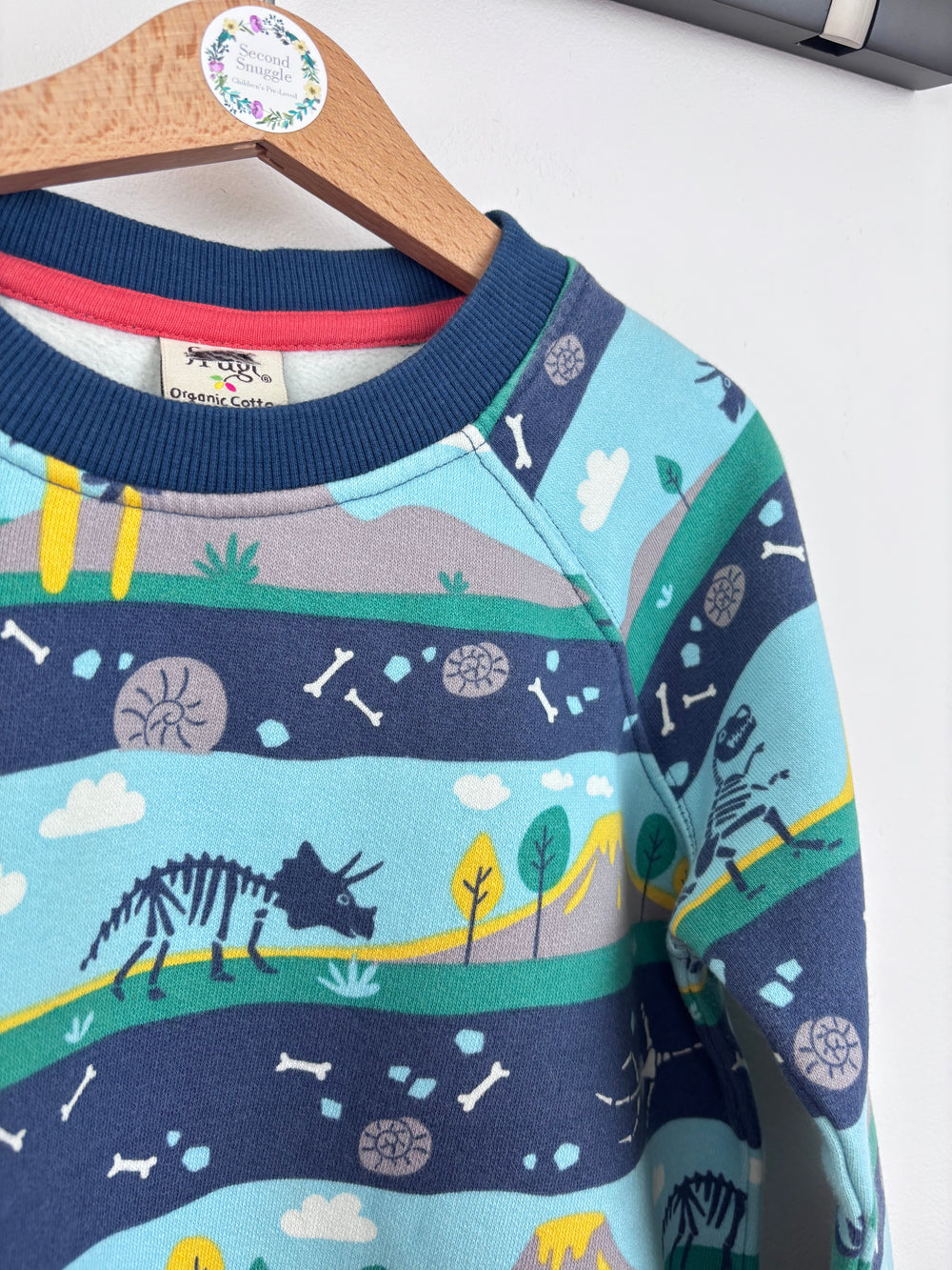 Frugi Dinosaur Jumper 6-7 Years-Jumpers-Second Snuggle Preloved