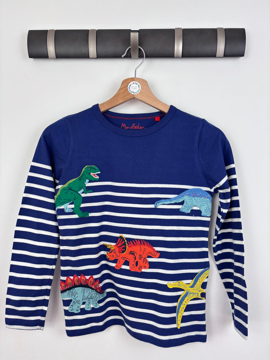 Mini Boden Long Sleeve Dinosaur Top 8-9 Years-Tops-Second Snuggle Preloved