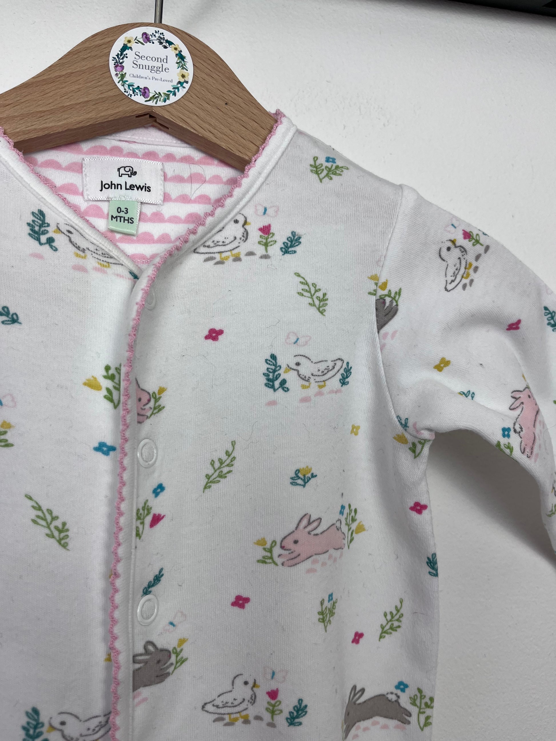 John Lewis 0-3 Months-Sleepsuits-Second Snuggle Preloved