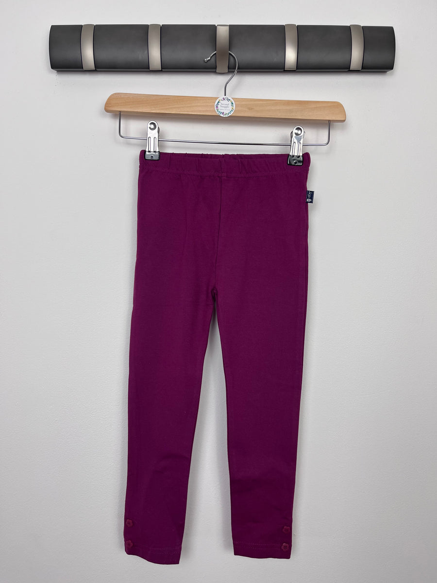 JoJo Maman Bebe Purple Leggings-Leggings-Second Snuggle Preloved