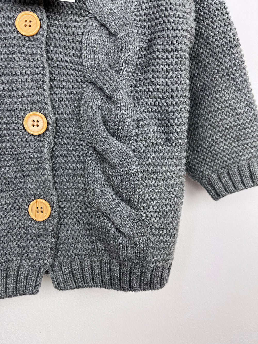 Beacon London Knitted Jacket - Grey-Jackets-Second Snuggle Preloved