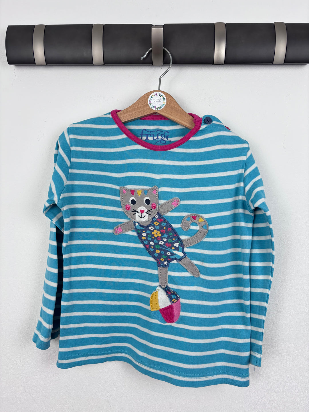 Frugi Cat Log Sleeve Top 3-4 Years-Tops-Second Snuggle Preloved