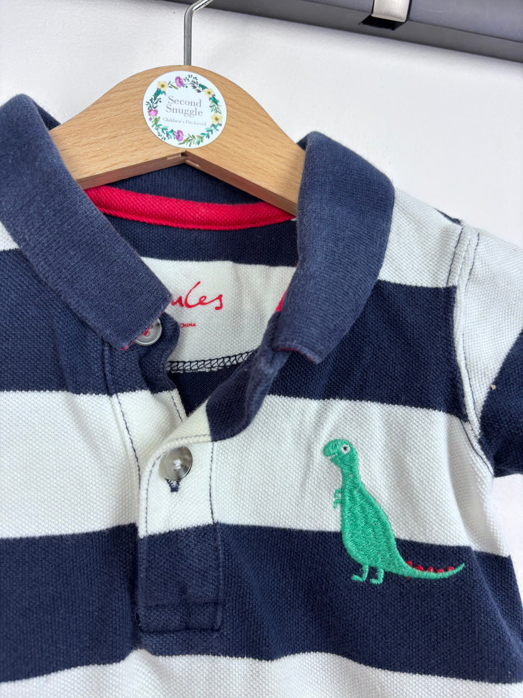 Joules Stripe Romper 6-9 Months-Rompers-Second Snuggle Preloved