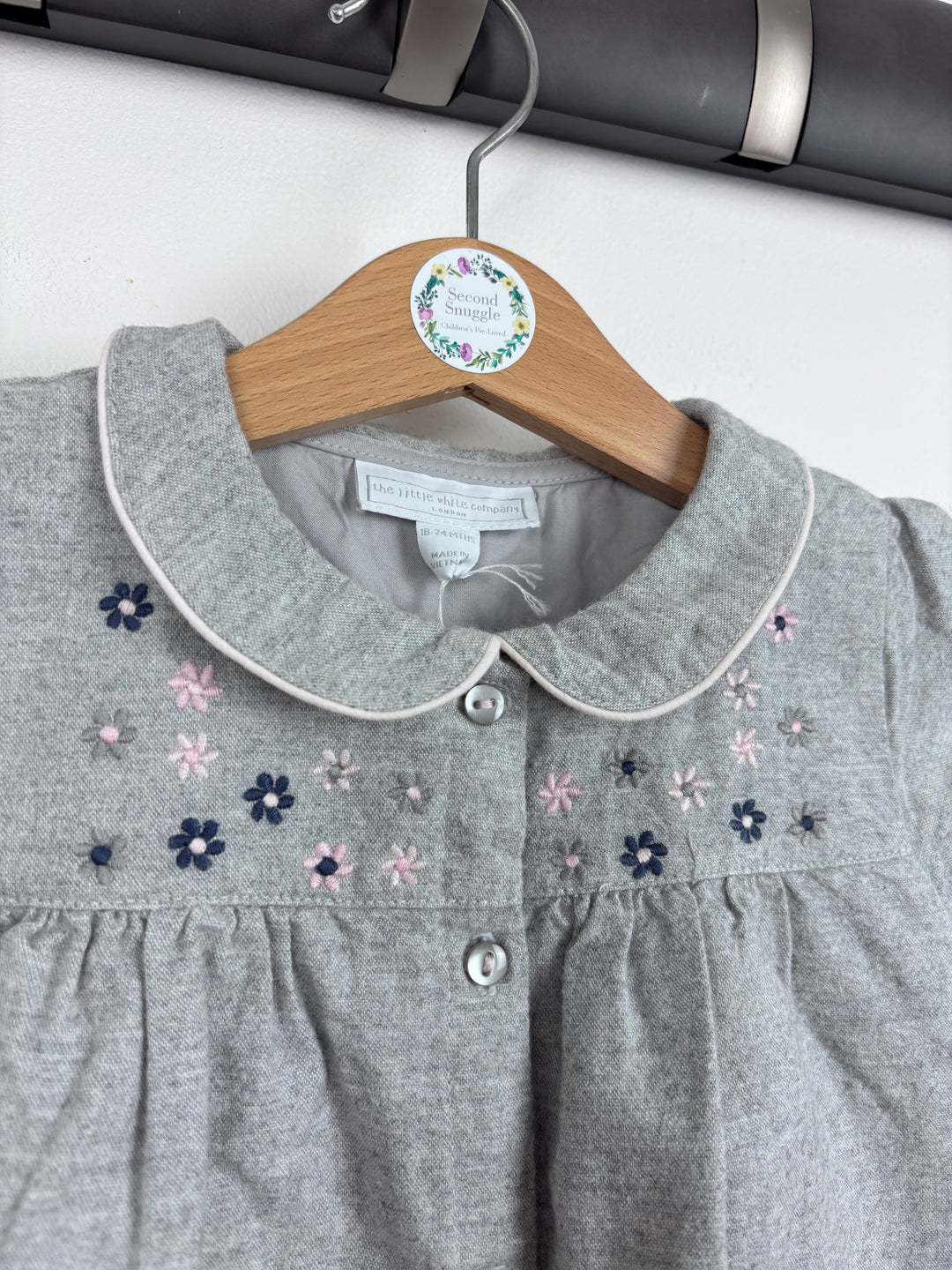 Little White Company Grey Dress 18-24 Months-Dresses-Second Snuggle Preloved