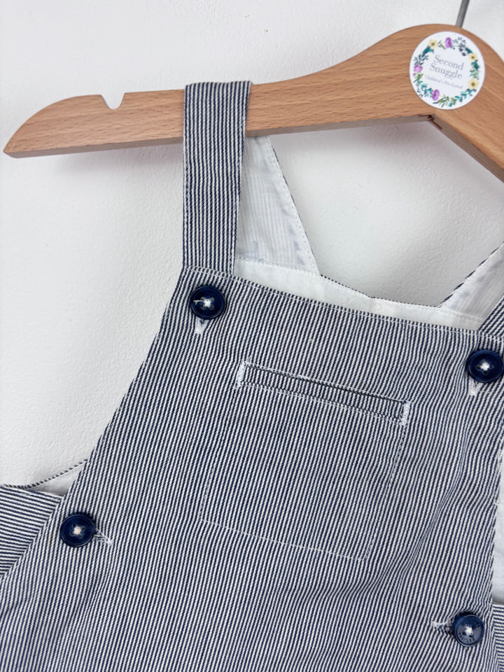 M&S Stripe Summer Dungarees 9-12 Months-Dungarees-Second Snuggle Preloved