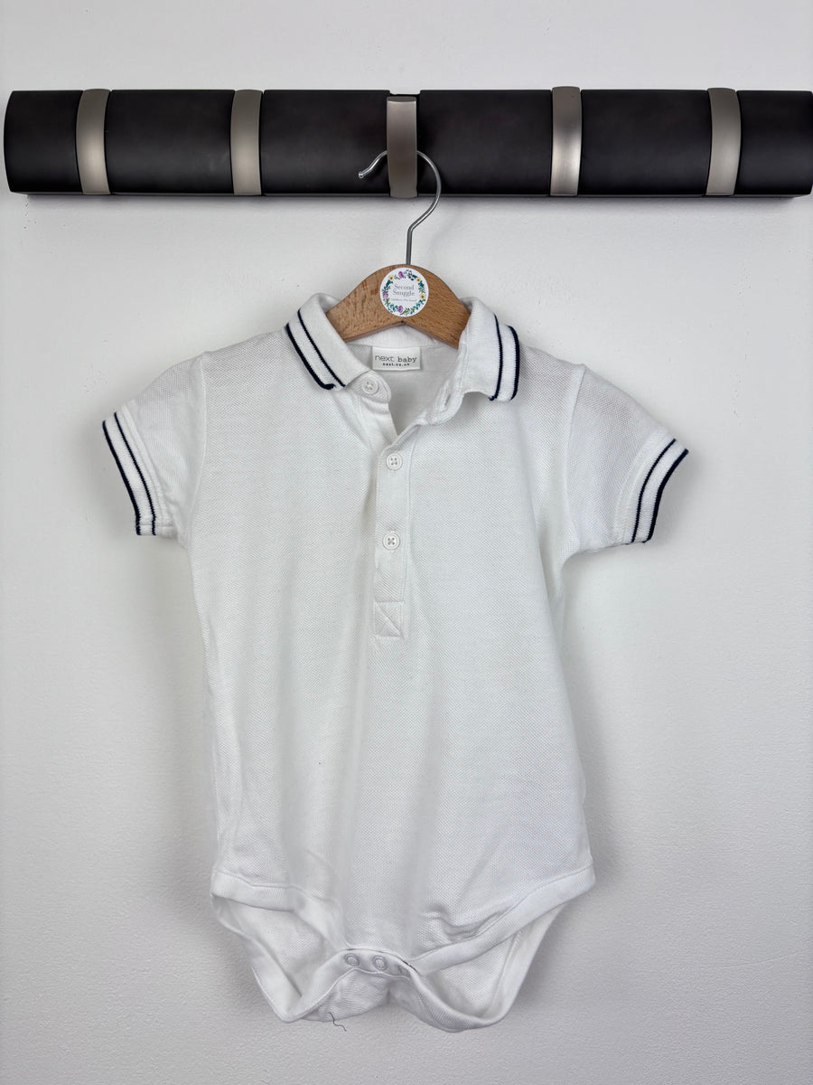 Next White Polo Vest 9-12 Months-Vests-Second Snuggle Preloved