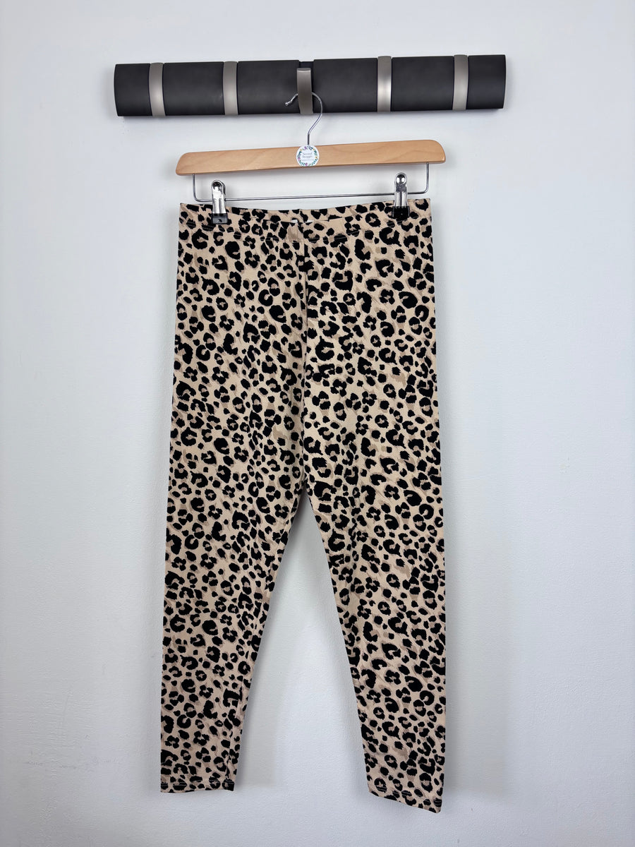 River Island Leopard Print Cotton Leggings 11–12 Years-Leggings-Second Snuggle Preloved