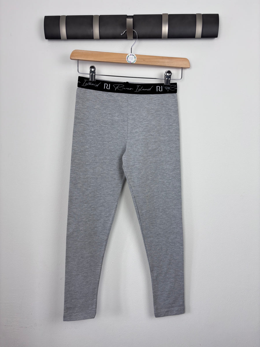 River Island Grey Cotton Leggings-Leggings-Second Snuggle Preloved