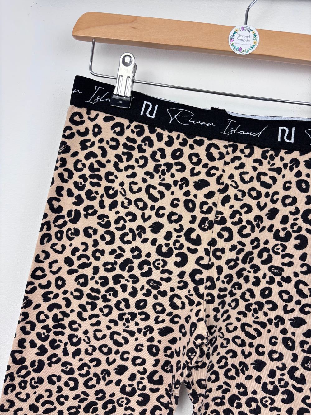 River Island Leopard Print Cotton Leggings 9–10 Years-Leggings-Second Snuggle Preloved