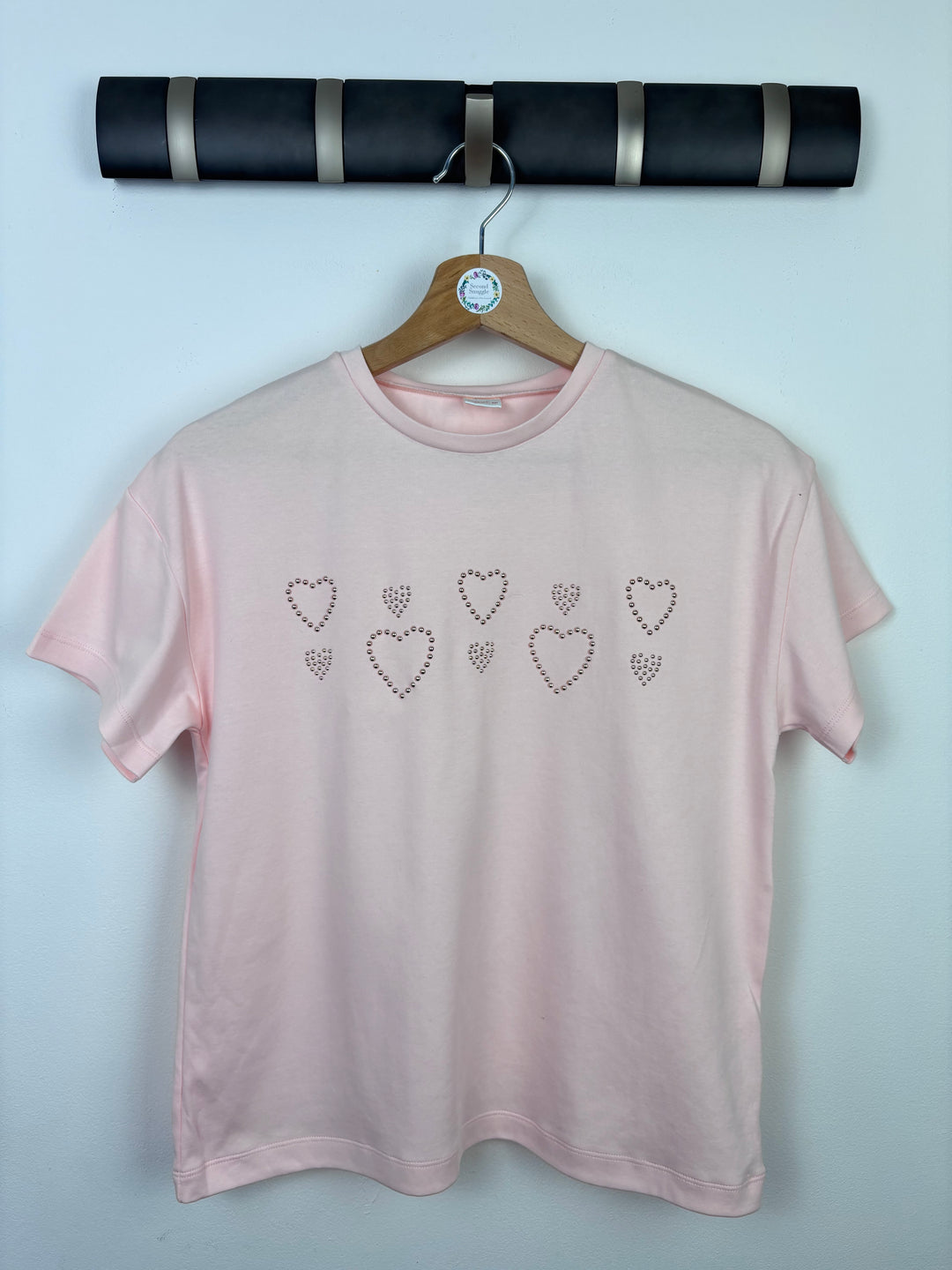 Next Pink Hearts T-shirt 11 Years-Tops-Second Snuggle Preloved