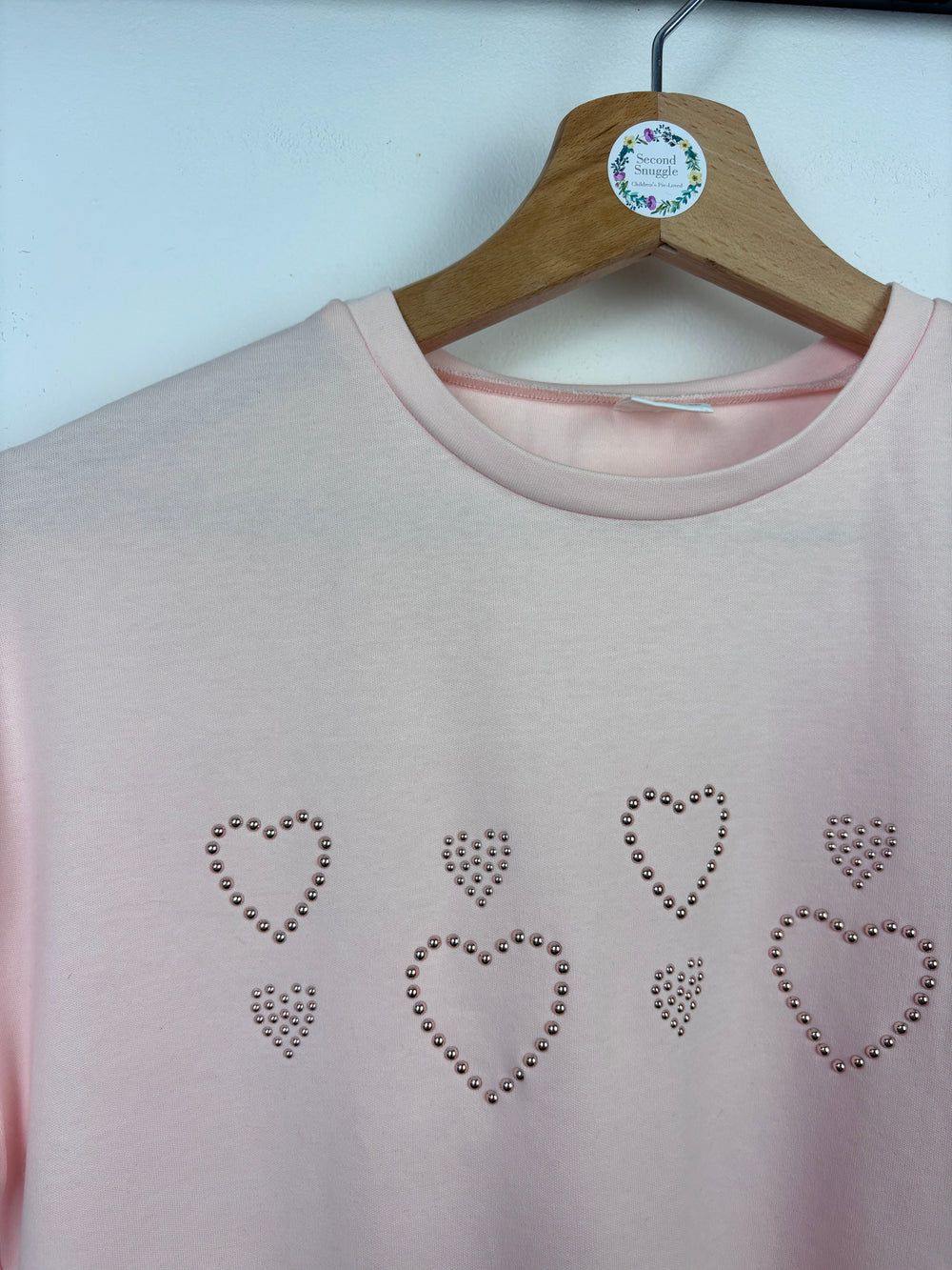 Next Pink Hearts T-shirt 11 Years-Tops-Second Snuggle Preloved