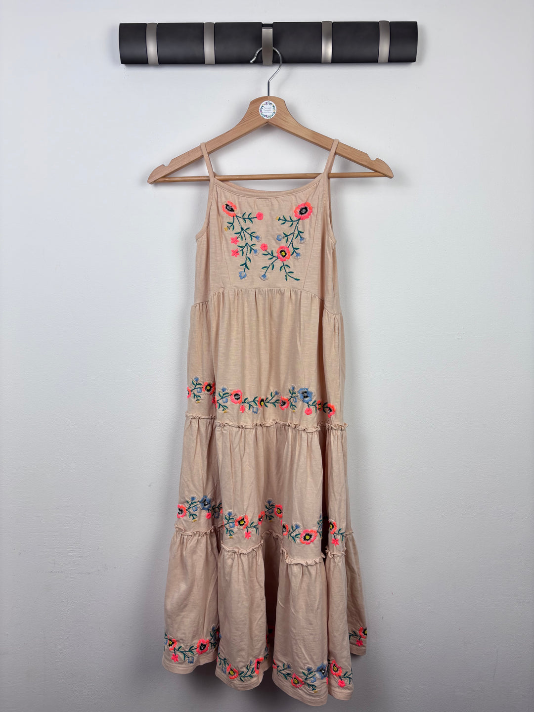 Next Peach Floral Dress 9 Years-Dresses-Second Snuggle Preloved