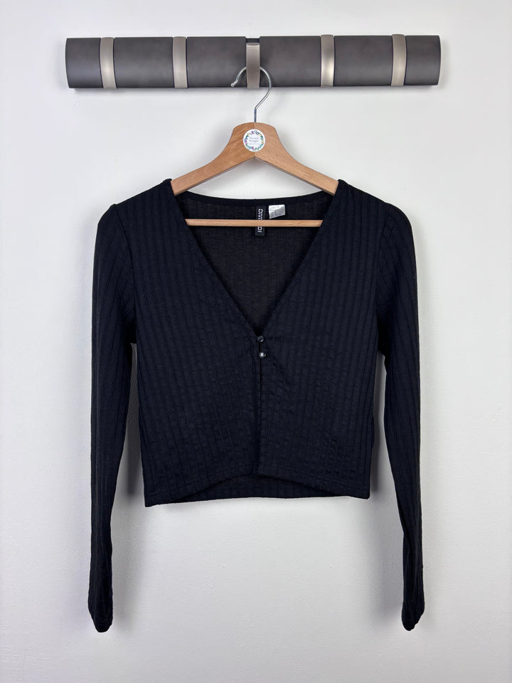 H&M Black Cardigan Small-Cardigans-Second Snuggle Preloved