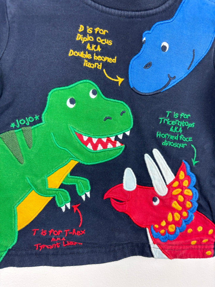 JoJo Maman Bebe Long Sleeve Dinosaur Top 12-18 Months-Tops-Second Snuggle Preloved