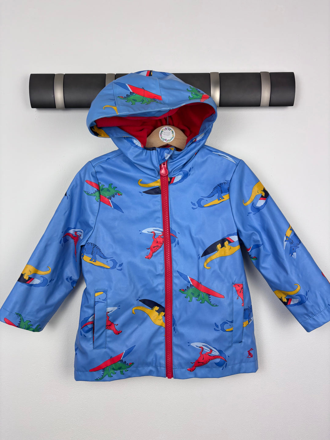 Joules Dinosaur Lined Raincoat 2 Years-Coats-Second Snuggle Preloved