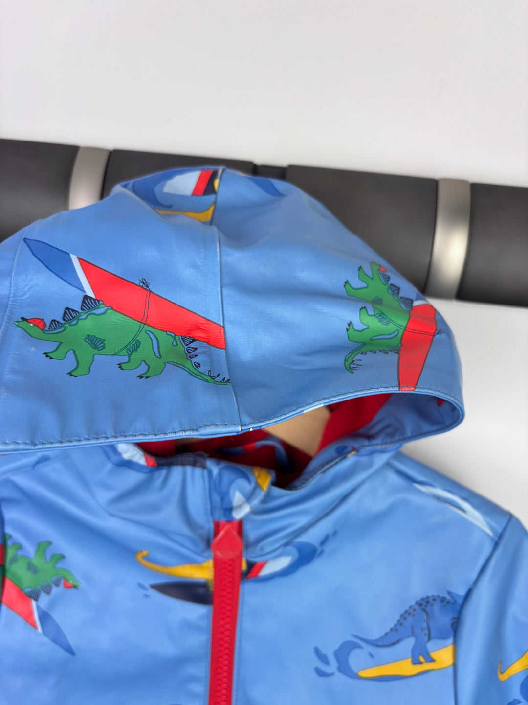 Joules Dinosaur Lined Raincoat 2 Years-Coats-Second Snuggle Preloved