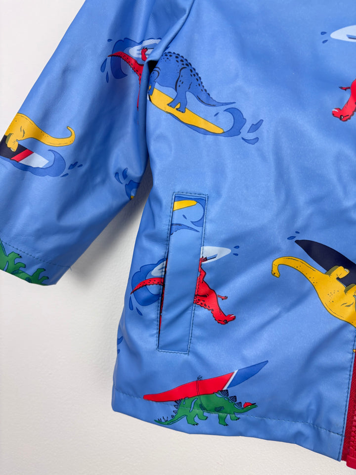 Joules Dinosaur Lined Raincoat 2 Years-Coats-Second Snuggle Preloved