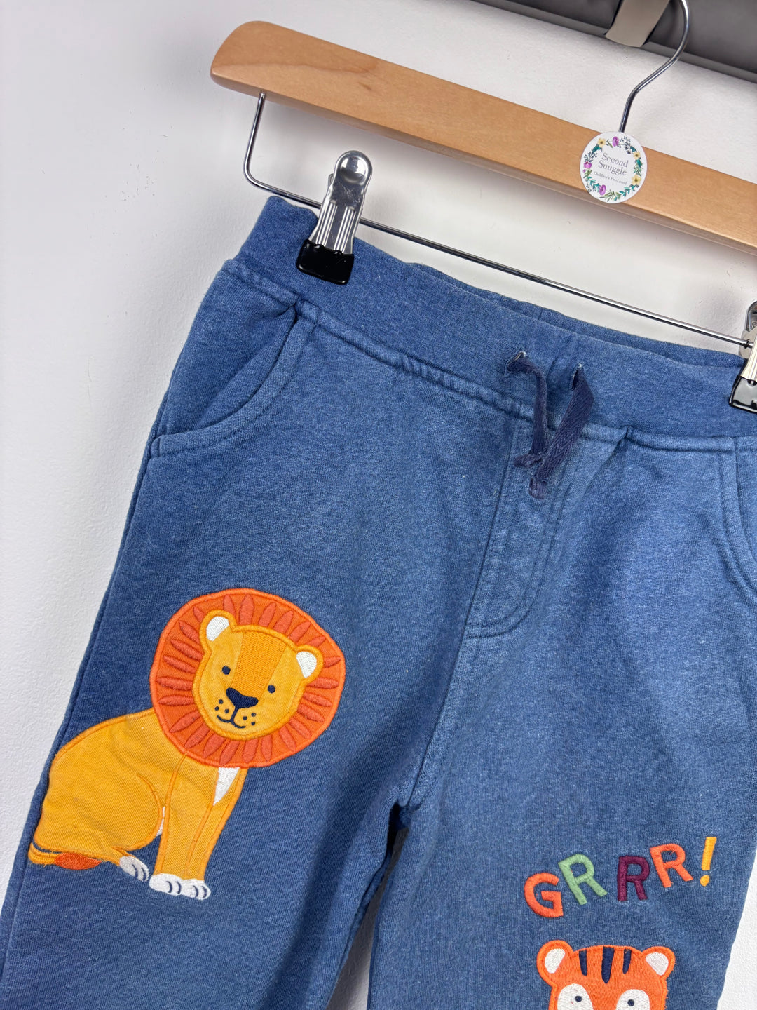 JoJo Maman Bebe Blue Safari Joggers 5-6 Years-Trousers-Second Snuggle Preloved