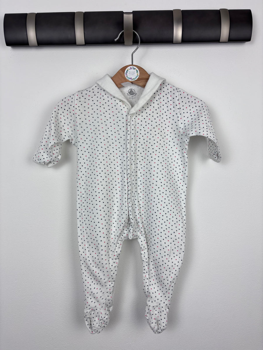 Petit Bateau Star Detail Sleepsuit 3 Months-Sleepsuits-Second Snuggle Preloved