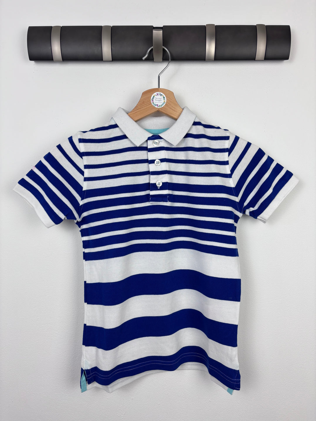 Boden Blue and White Stripe Polo Top 6-7 Years-Tops-Second Snuggle Preloved