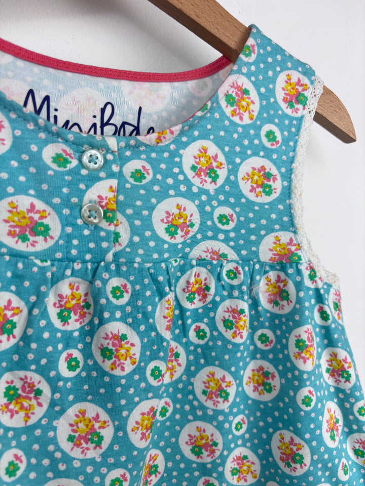 Mini Boden Blue Floral Vest Top 3-4 Years-Tops-Second Snuggle Preloved