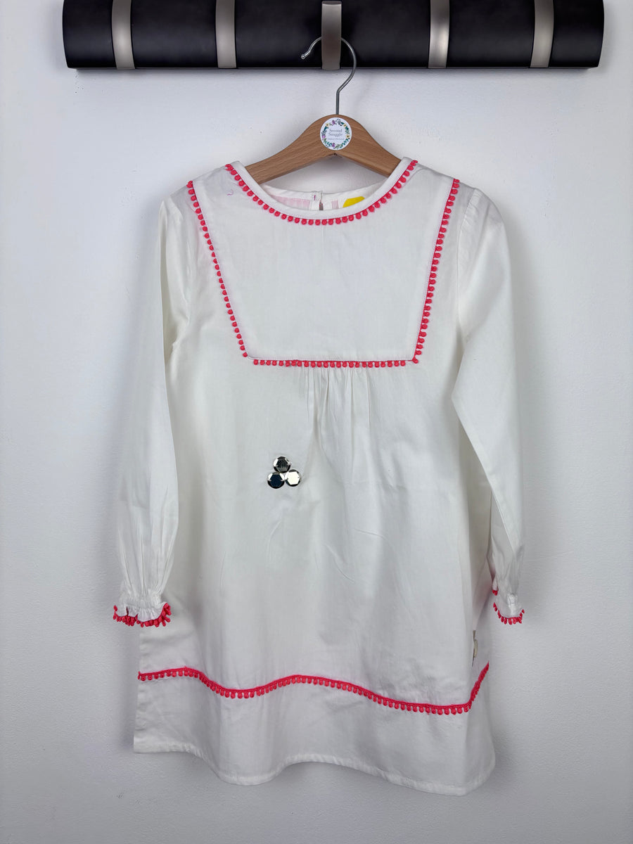 Mini Boden White Summer Dress 7-8 Years-Dresses-Second Snuggle Preloved