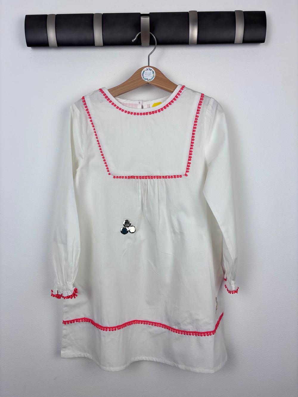 Mini Boden White Summer Dress 7-8 Years-Dresses-Second Snuggle Preloved