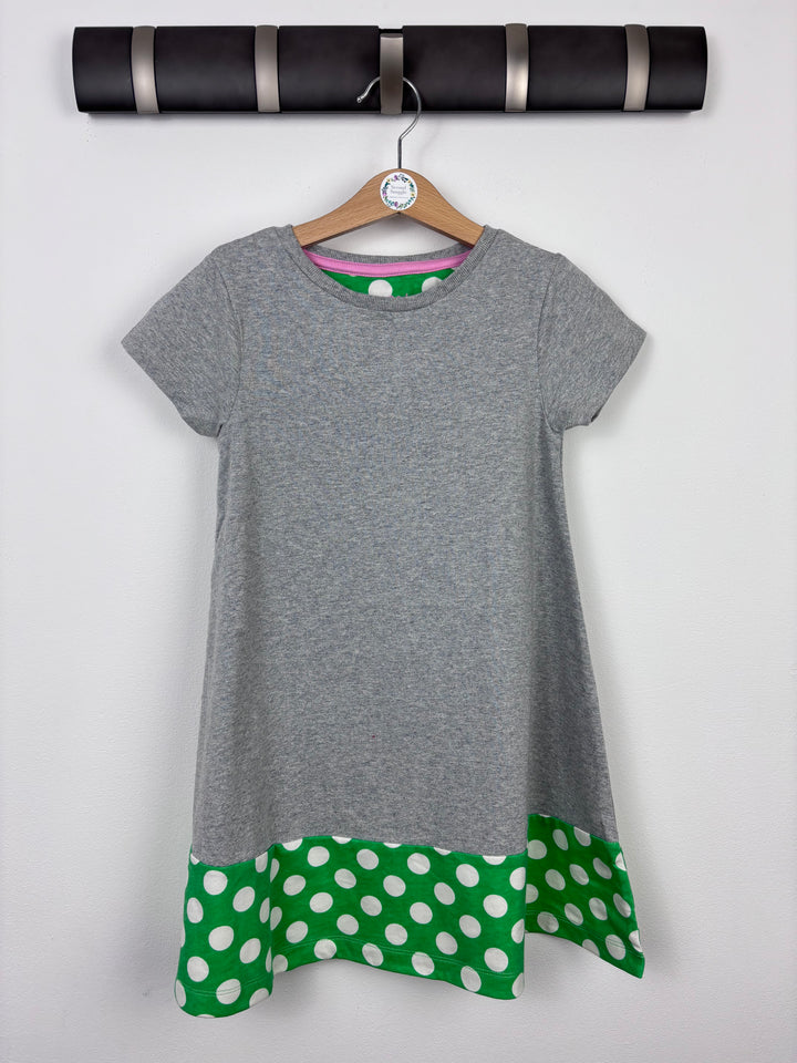 Mini Boden Grey & Green Spot Dress 5-6 Years-Dresses-Second Snuggle Preloved