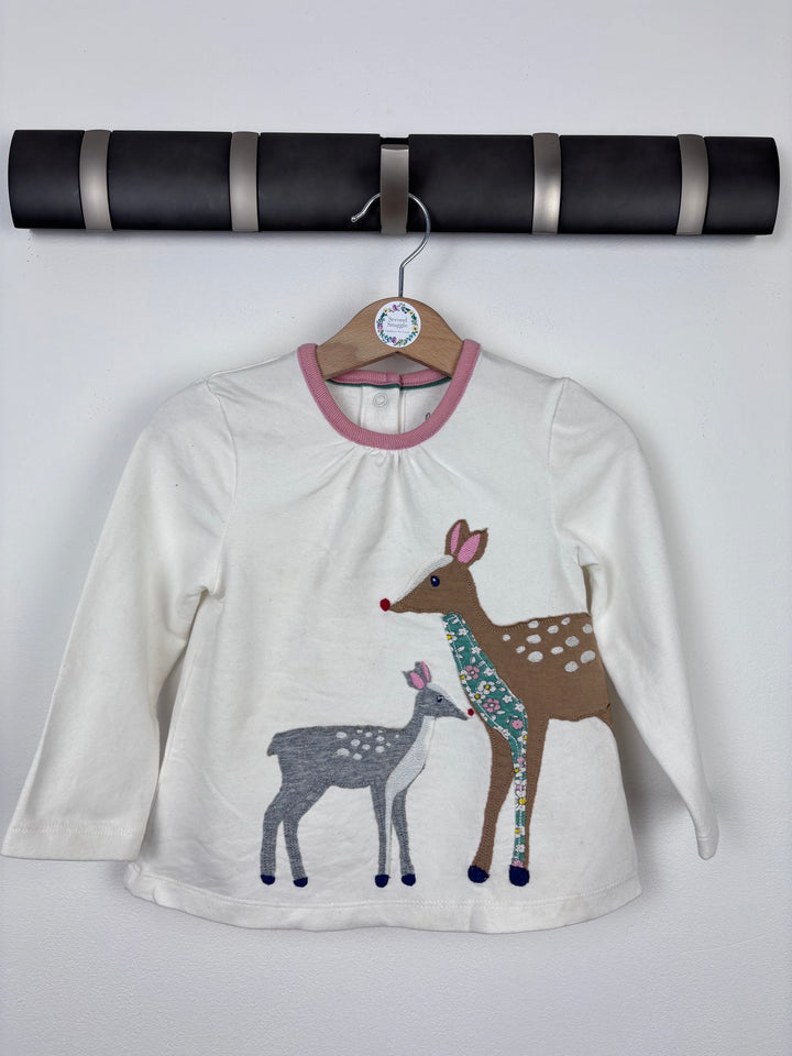 Baby Boden Deer Long Sleeve Top 18-24 Months-Tops-Second Snuggle Preloved