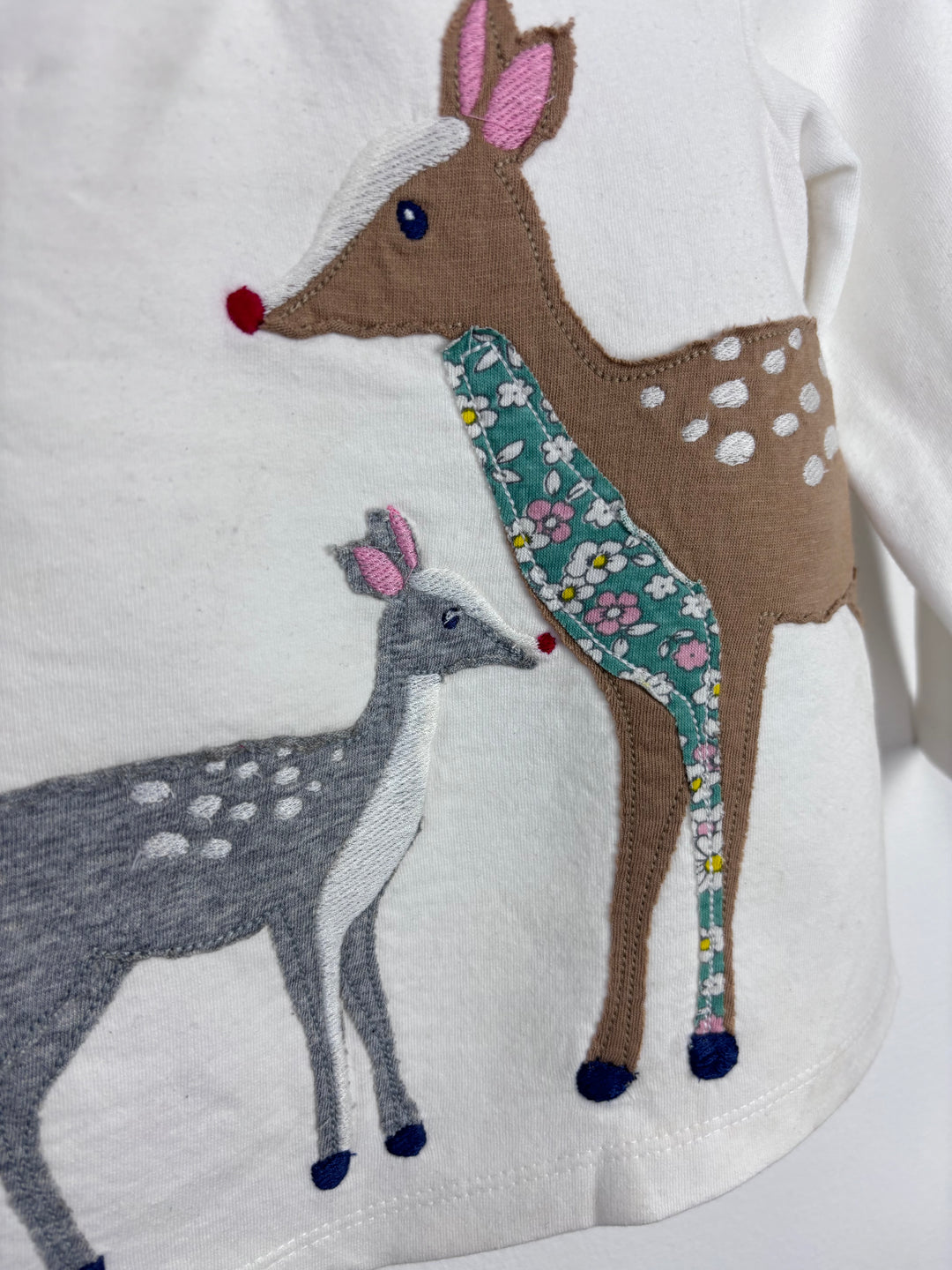 Baby Boden Deer Long Sleeve Top 18-24 Months-Tops-Second Snuggle Preloved