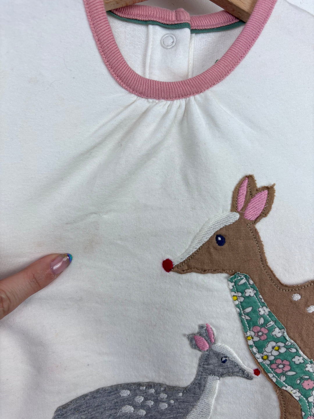 Baby Boden Deer Long Sleeve Top 18-24 Months-Tops-Second Snuggle Preloved