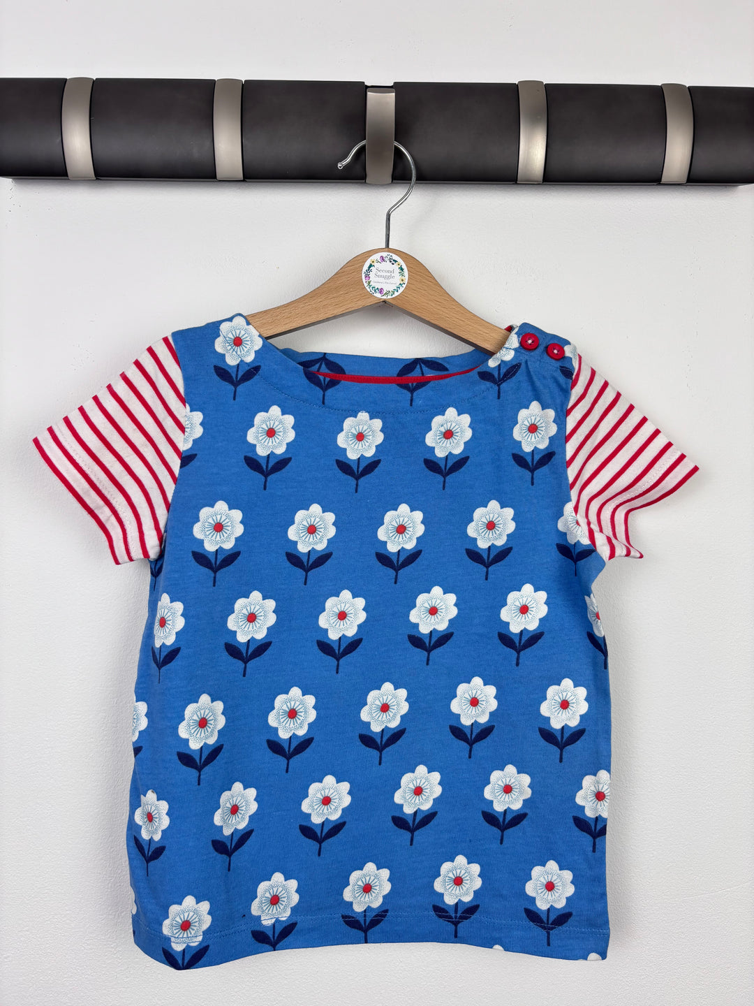 Mini Boden Blue Floral Top 3-4 Years-Tops-Second Snuggle Preloved