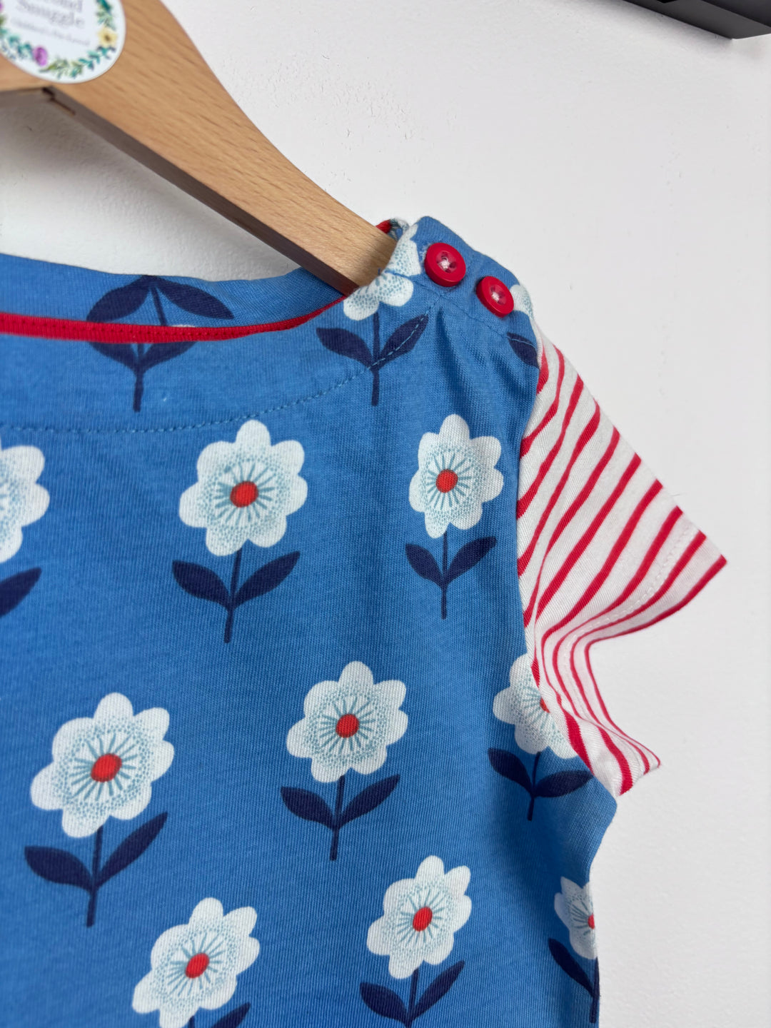 Mini Boden Blue Floral Top 3-4 Years-Tops-Second Snuggle Preloved