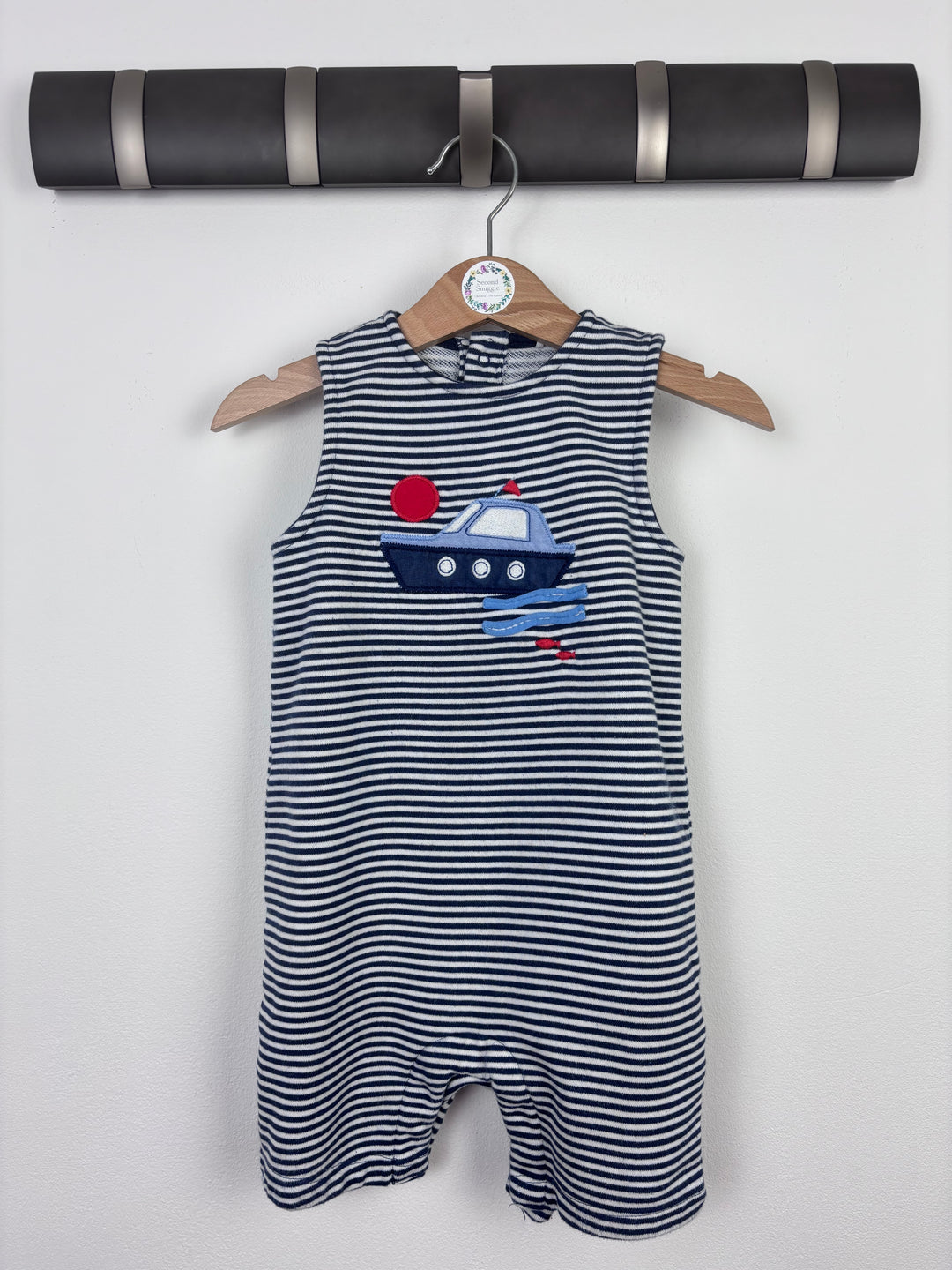 M&S Striped Romper 18-24 Months-Rompers-Second Snuggle Preloved