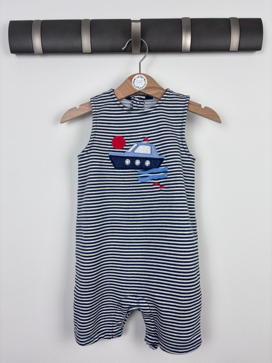 M&S Striped Romper 18-24 Months-Rompers-Second Snuggle Preloved