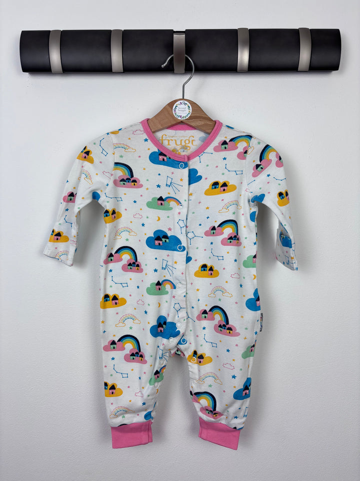 Frugi Rainbows Romper 3-6 Months-Rompers-Second Snuggle Preloved