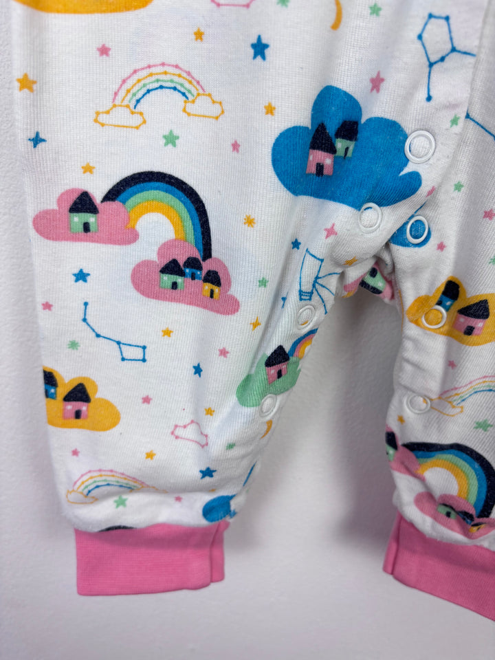 Frugi Rainbows Romper 3-6 Months-Rompers-Second Snuggle Preloved