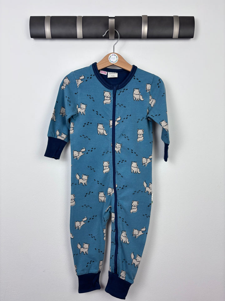 Maxomorra Zipped Romper 9-12 Months-Rompers-Second Snuggle Preloved