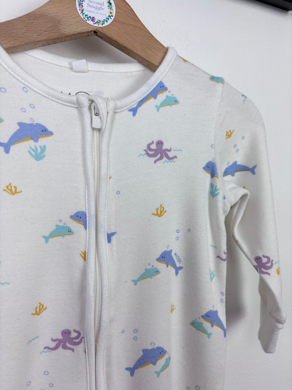 Mori Under The Sea Zipper Romper 9-12 Months-Rompers-Second Snuggle Preloved